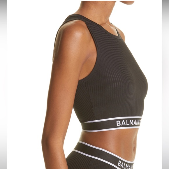 BALMAIN**Black Crop Top***F36 US 4 NWT!!! SOLD OUT!!! - Picture 5 of 9